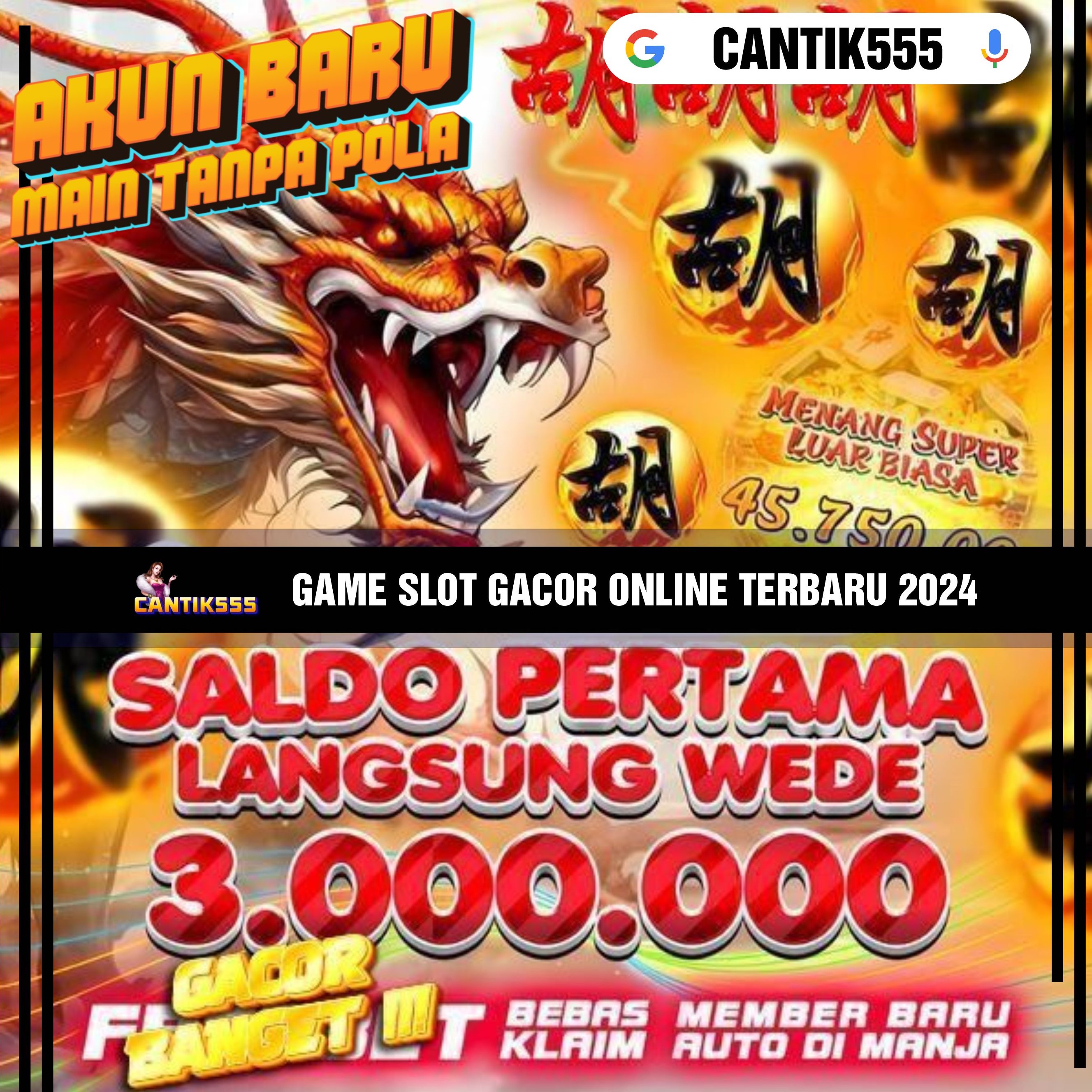 Cantik555 > Platform Situs Game Online Gampang Jackpot Saldo Pertama Langsung WD